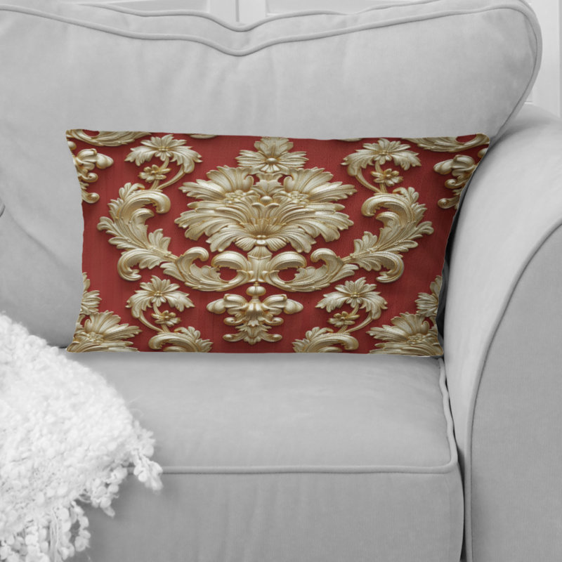 Coussin lombaire doré et doré