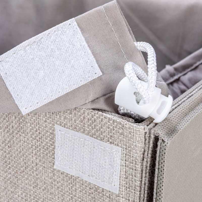Silver Narrow Collapsible Laundry Hamper with Wheels and Lid