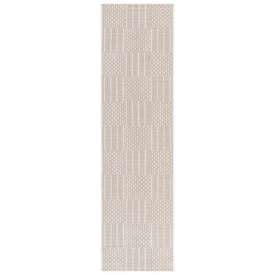 Muriel Sisal All-Weather Performance Checkered Indoor/Outdoor Area Rug