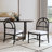 Polyester Upholstered Wicker/Rattan Frame Dining Chair -401811146