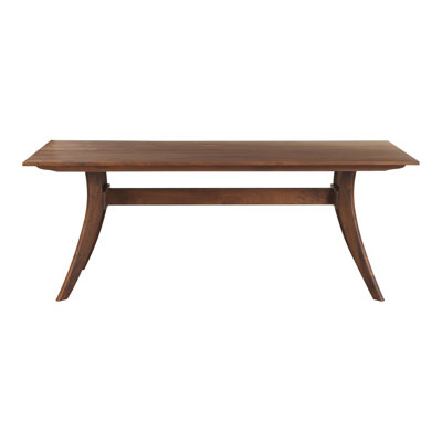 Dining Table, American Walnut Wood, Rectangular, Brown, Seats 6