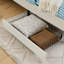 Structure de lit double tapissier pleine grandeur avec 2 tiroirs de rangement, velours beige réglable pour un confort de chambre à coucher moderne-421799205-421799206