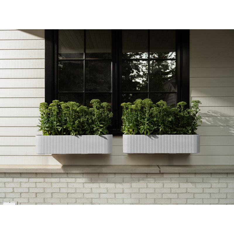 Pot à fleurs 36 "Veradek Demi Series, 2, Blanc