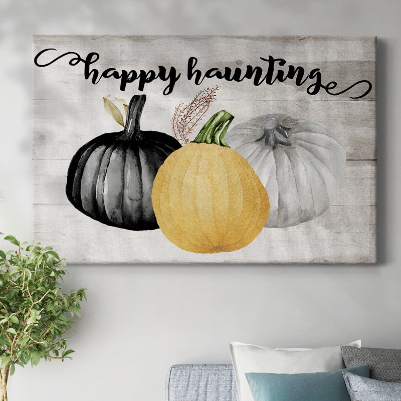 Happy Haunting - Toile tendue avec châssis, H 12 po x l 18 po