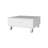 White Coffee Table With Storage Drawer And Metal Legs, Compact Modern Design