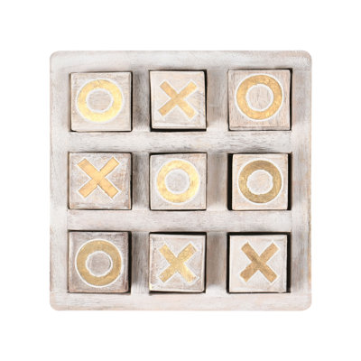 Lily Manor 2 Player Solid Wood Tic Tac Toe