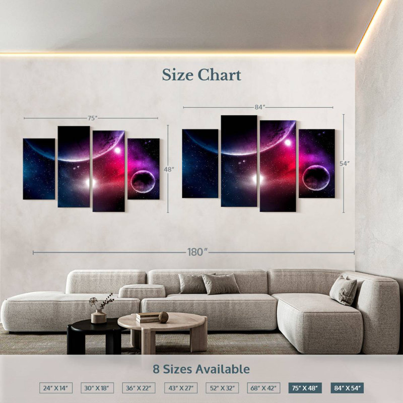 Oberle Stars And Planets, 54" H x 84" W