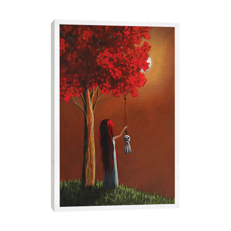 Now She Won't Be Alone III - Painting on Canvas, 66.04 cm H x 45.72 cm W, White Framed
