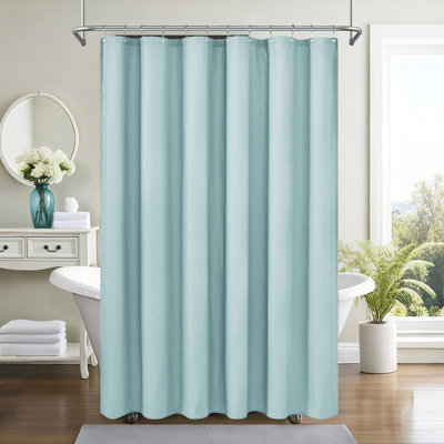 Rideau de douche doux et léger en tissu uni gaufré