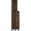Armoire à vin en chêne rustique, 2 portes, façade à chevrons classique, support intégré, porte-verres à pied et pieds en bronze pour les repas à 2 portes Style, design, rangement, décorations