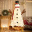 Arbre de Noël illuminé 4 pi avec 100 lumières, arbre de Noël artificiel en forme de bonhomme de neige, arbre de Noël avec 380 branches, décoration de fête en PVC à l'intérieur et à l'extérieur