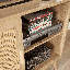 Anelise 1 Rattan Door Open Shelving Sideboard Cabinet Storage Unit