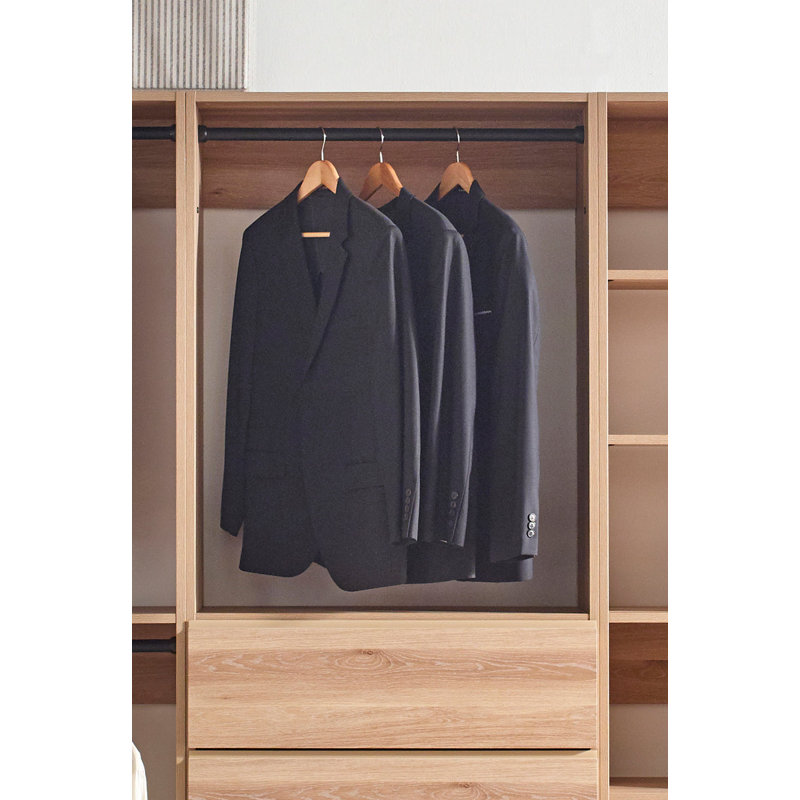 Kalinikos 94.19'' Closet System, Oak
