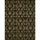 Hand Loomed Floral Area Rug in Black
