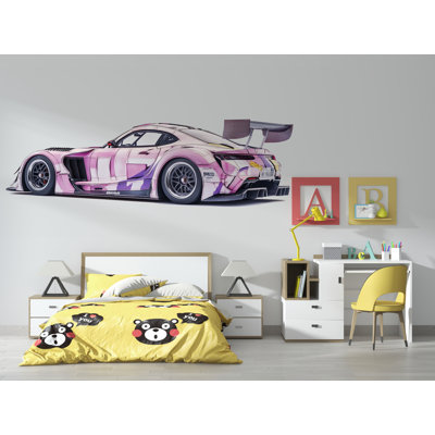 Purple Sports Car Wall Art Kids Room Modern Decor Printable 300Mv