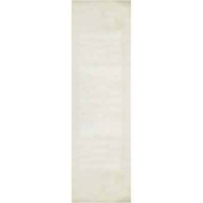 Hand-Knotted High-Quality White Area Rug