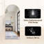Arched Aluminum Alloy Framed Full Length Mirror with Stand Large Wall Mirror-1888288185-1888288165