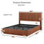 Structure de lit Alviera avec lumières DEL et lignes courbes ondulées en bois | Lit plateforme Walve-1674342813-1674575840