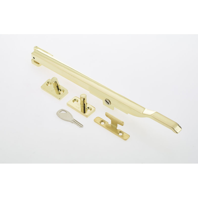 Locking Casement Stay Door Accessory, Polished Brass