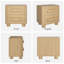Table de chevet l 23,6 po avec 2 tiroirs de rangement LUMO, pieds arrondis et finition chêne naturel