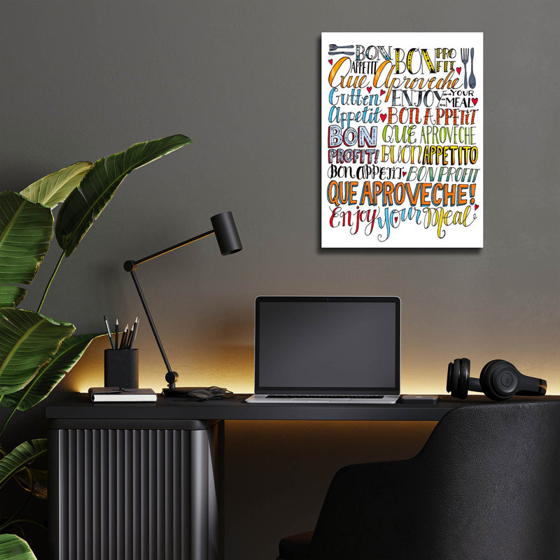 Art mural épique «Bon Appetit» par Elizabeth Caldwell, 12 po x 16 po