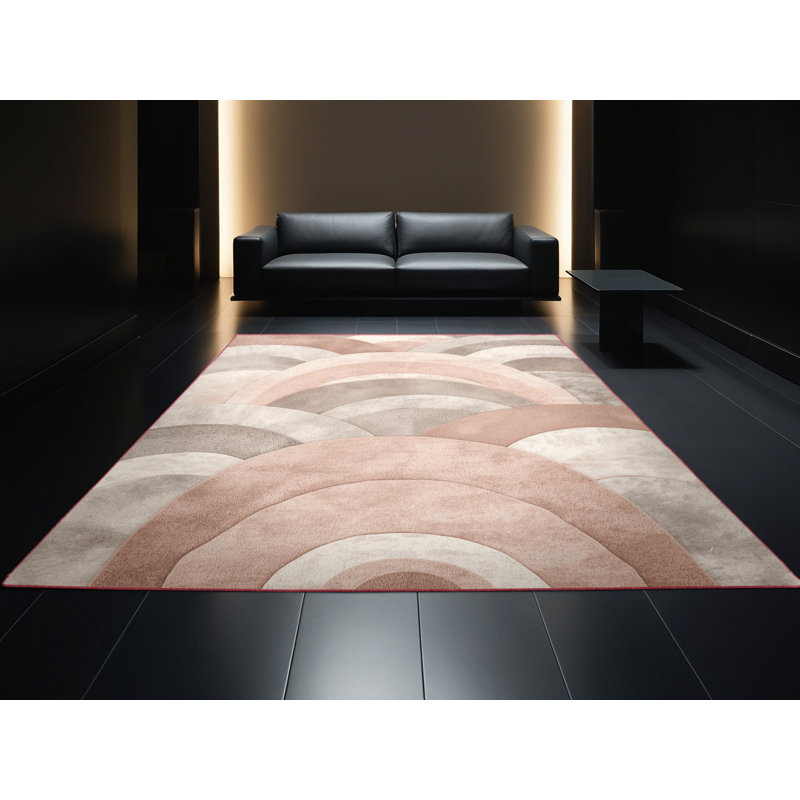 Tapis beige moderne et contemporain lavable à la machine Balbo, 4 x 6