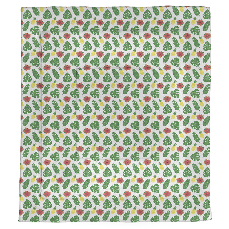 Édredon simple réversible Katelyn Elizabeth, Édredon simple, Blanc / Vert / Rouge