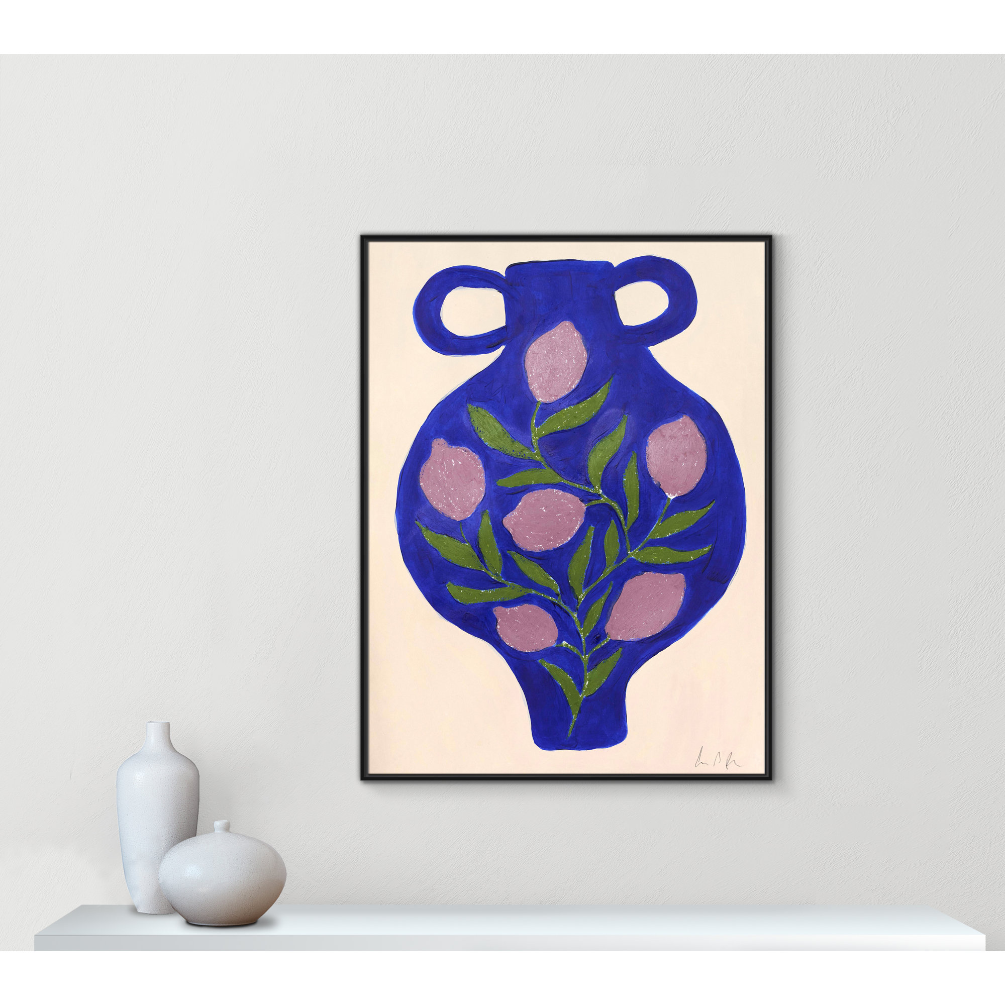 Vase No. 03 Print by Camilla Bergqvist, Black, 49.5" H x 37.5" W