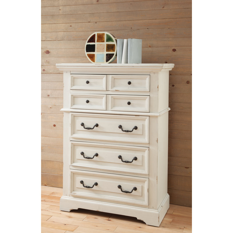 Alexei 39'' W 5 - Drawer Dresser, Antiqued White