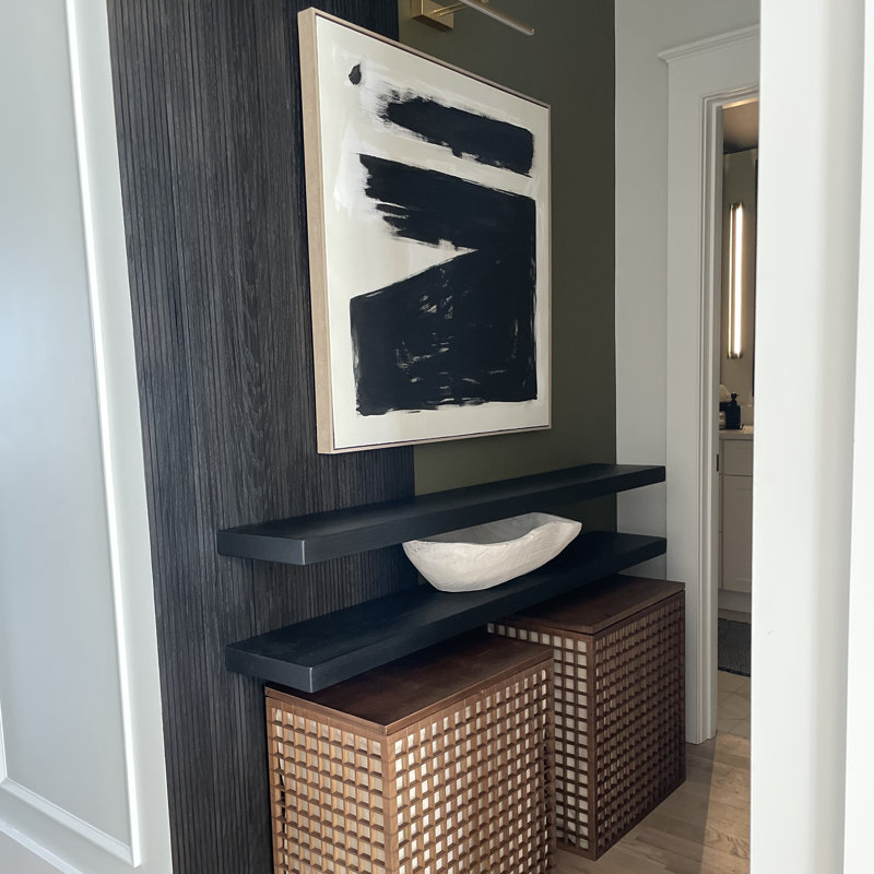 Devyn Pine, 2" H x 72" W x 8" D, Black