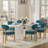 Oval Double Pedestal Kitchen Table Sets-777968128-772132276