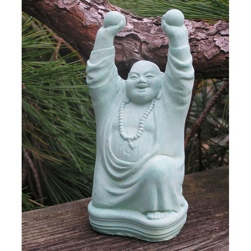 Statue de Bouddha de la richesse et de la prospérité, Gris antique