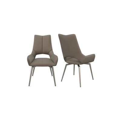 Chosposi Upholstered Swivel Dining Chair