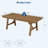 Outdoor Dining Table for 4-6, 66.9" Patio HDPE Garden Table-1821631260