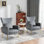 Upholstered velvet armchair