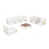Coussin blanc / cadre blanc