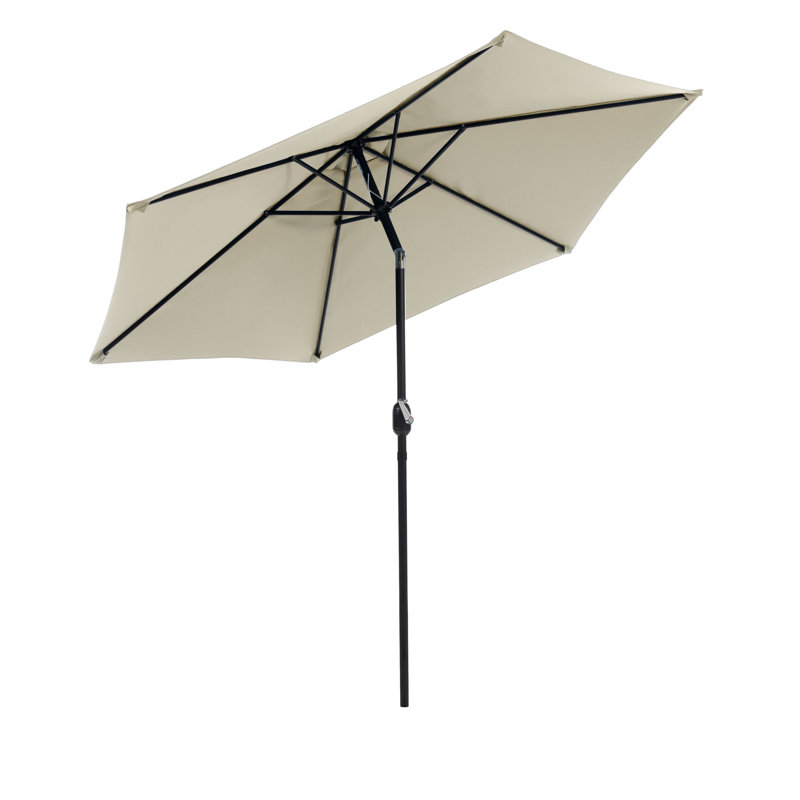 Parasol d'extérieur réglable de 106 po de largeur, Beige