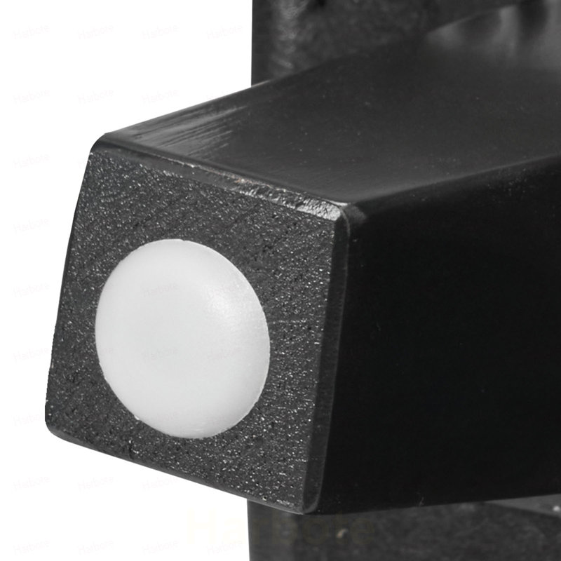 Banc en cuir de polyuréthane capitonné à boutons avec pieds en bois et rangement noir