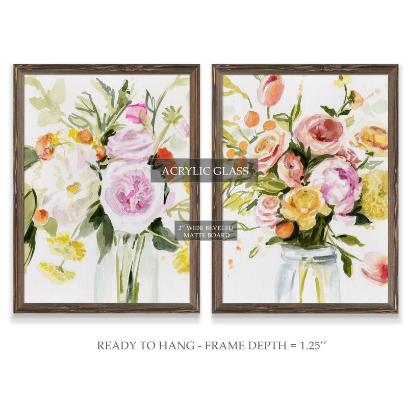 «Loose Arrangement I» par Vincent Van Gogh - ensemble de 2 reproductions d'art encadrées, H 24 po x l 18 po x P 1,25 po