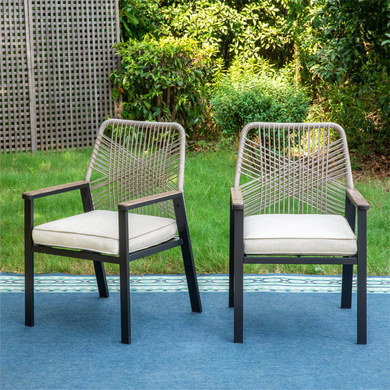 Outdoor Dining Armchair With Cushion