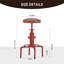 Ensemble de 4, tabouret de bar industriel rétro en similicuir-1271481505-1271481507