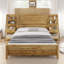 Lit plateforme King style ferme Coey avec tête de lit, étagères, station de recharge et tiroirs, blanc rustique-910093621-916422826