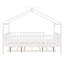 Lit double en bois avec lit gigogne simple, blanc-409699944-409699951