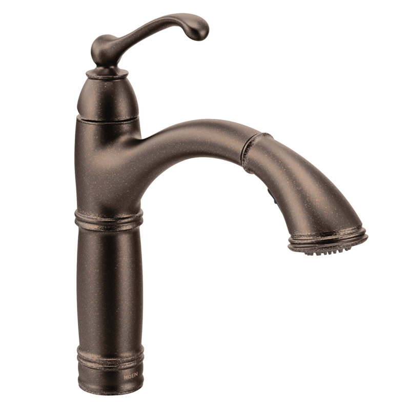 Brantford Pull Down Single Handle Kitchen Faucet with Accessories, Oil Rubbed Bronze