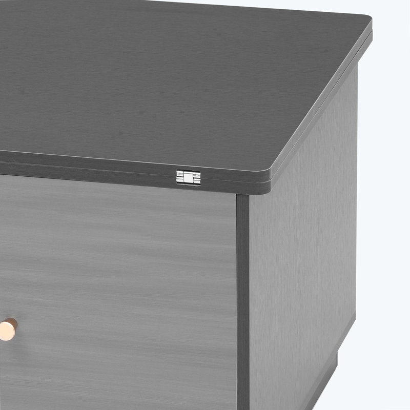 Lift top coffee table,Cocktail table,Living room table with  with Storage, Black, Gray