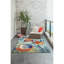 Tapis bleu / orange en polyester touffeté à la main Aleighanna-1321598430