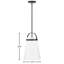 Luminaire campagnard à lumière simple Tori avec abat-jour opale tubé-69559457-69559455