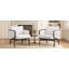 Ensemble de 2 chaises d'appoint en tissu sherpa