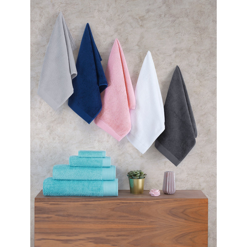 Navy Turkish Cotton Machine-Washable Textured Shower Mat