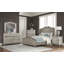 Ensemble de chambre à coucher rembourrée 3 pièces avec commode Mirai-79726571